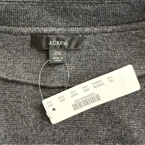 J. Crew Sophie Open-Front Sweater-Blazer in Heather Charcoal Gray - Picture 13 of 15